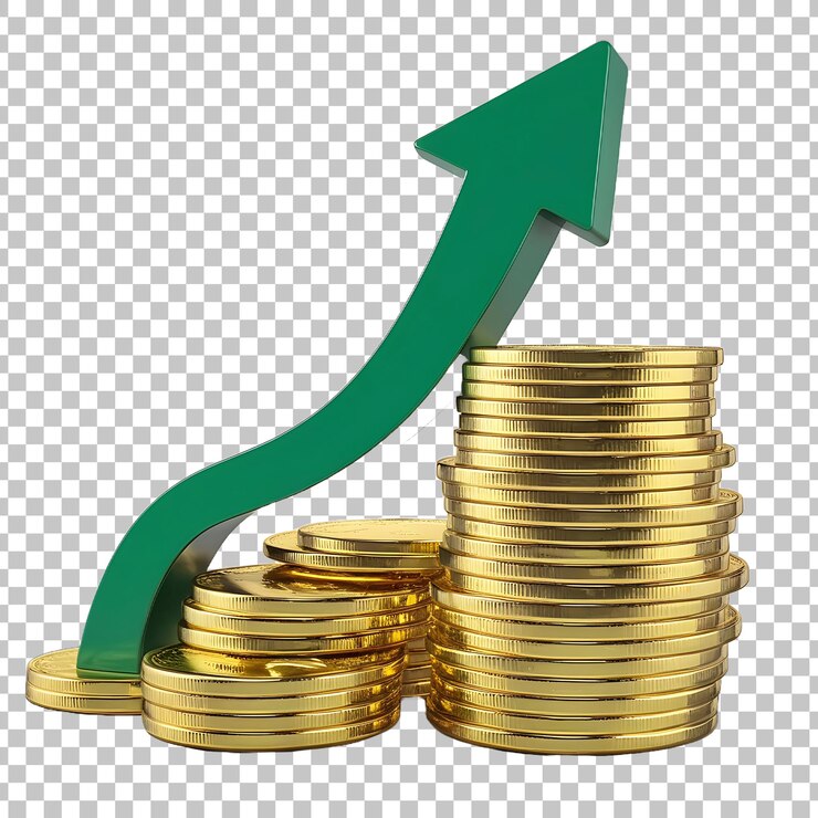 3D Coins Stacking Up Growth Success