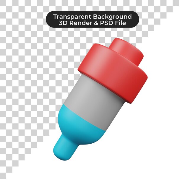 3D Colorful Dropper Bottle Precision and Creativity