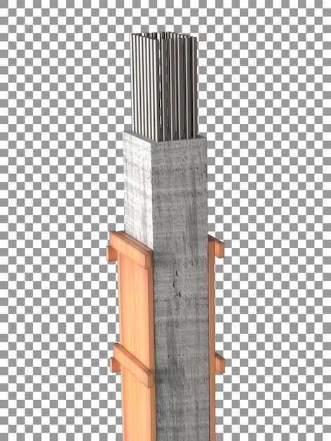 3d columnas RCC que rinden columnas de hormigón bajo la construcción de columnas de barras de obturación en columnas
