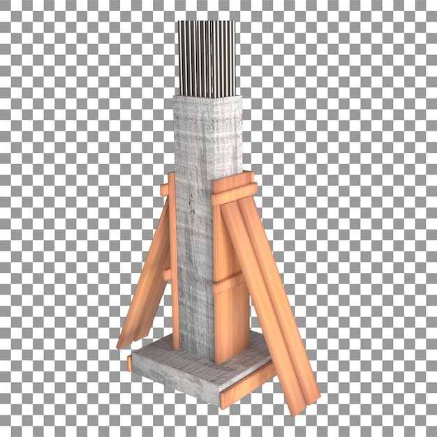 3d columnas RCC que rinden columnas de hormigón bajo la construcción de columnas de barras de obturación en columnas