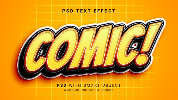3D-Comic-Editierbare Texteffekte