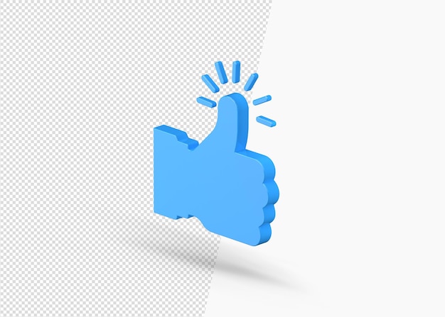 3D comme symbole ou pouce vers le haut ou icône recommandée