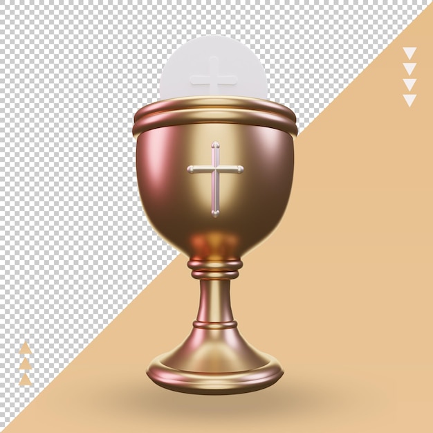 3d, Communion, pâques, icône, rendre, vue frontale