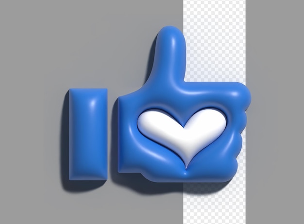 PSD 3d como icono redes sociales