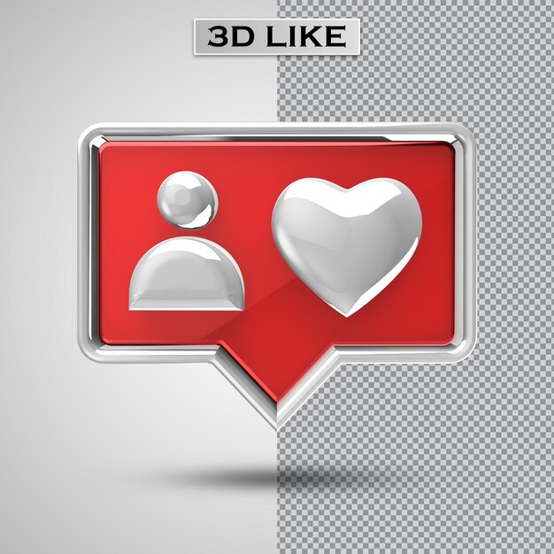 PSD 3d como icono rende