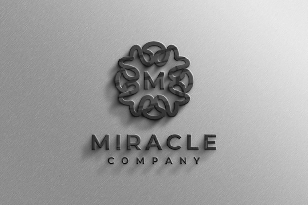 3D Company Black Logo Modell mit Reflexion