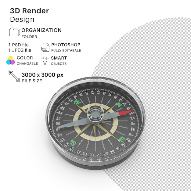 PSD 3d_compass (en inglés)