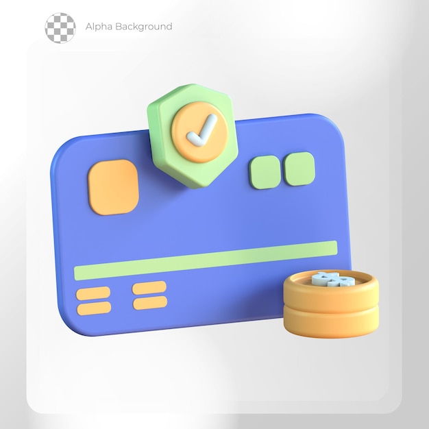 3D Compras en línea Pago seguro Tarjeta Finanzas Cajero automático Tarjeta Moneda
