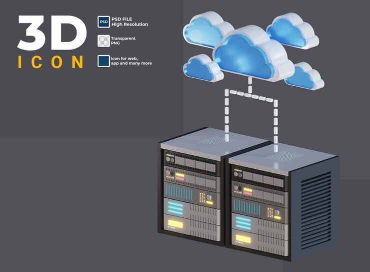 PSD 3d computer cloud