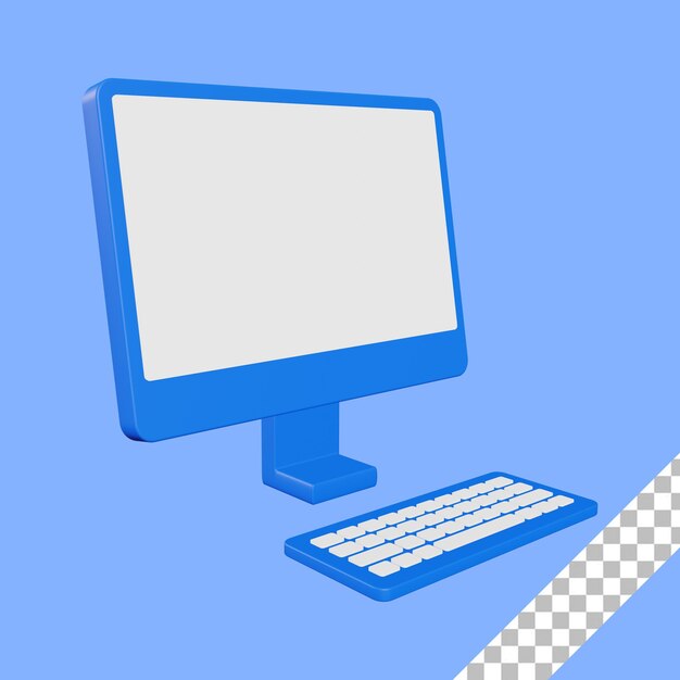 PSD 3d-computer-illustration mit transparentem hintergrund