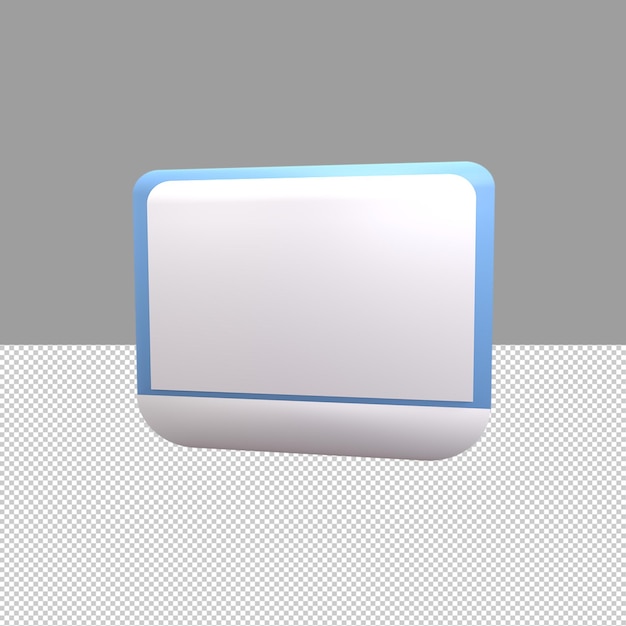 PSD 3d-computerbildschirm gerenderte objektdarstellung