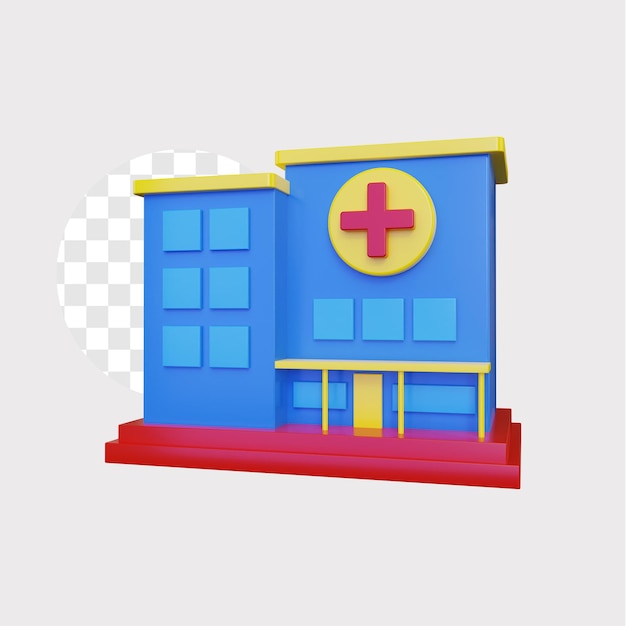 PSD 3d conceito hospitalar ilustração