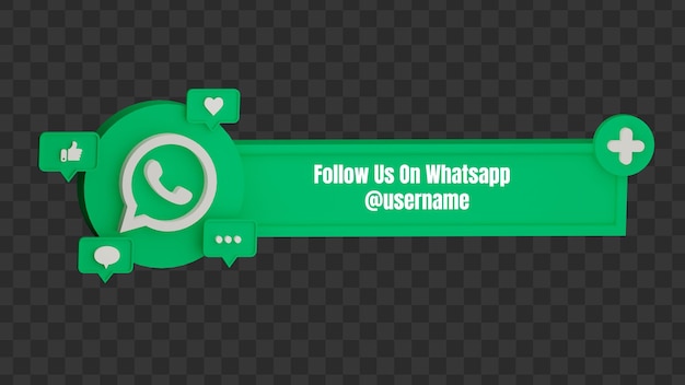 PSD 3d contáctenos en whatsapp nombre de usuario de redes sociales