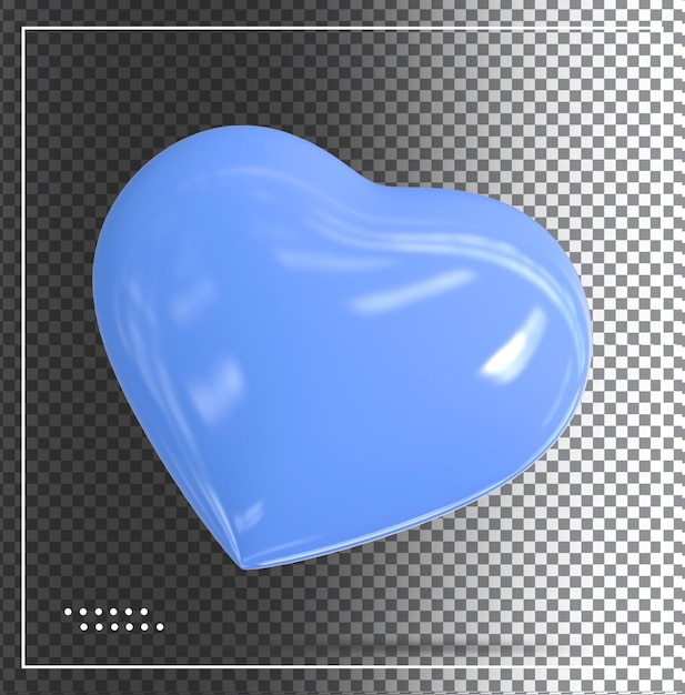 PSD 3d corazón 3k amor o me gusta