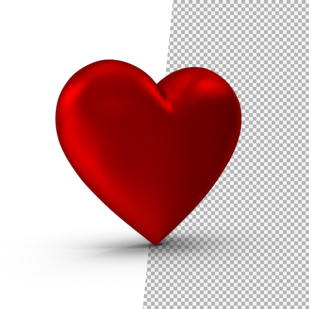 3D corazón amor Png
