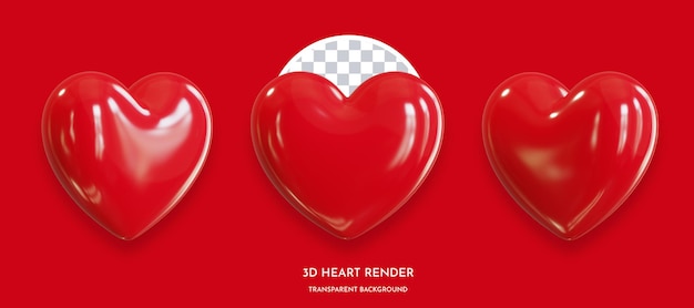 3d corazones decoraciones románticas de san valentín