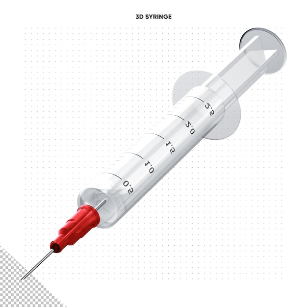 PSD 3d coronavirus impfung rote spritze