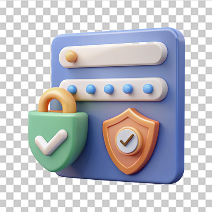 PSD 3d correcta contraseña protección de datos personales en internet datos incorrectos y correctos al ingresar autorización de usuario entrar en la página de autenticación de la cuenta vector moderno y de moda en estilo 3d