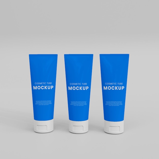 3d cream tube mockup