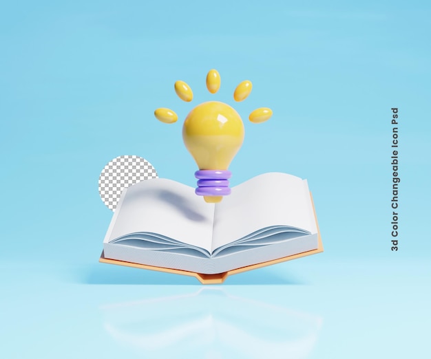 3d creative business idea concept icon or 3d creative bulb icon