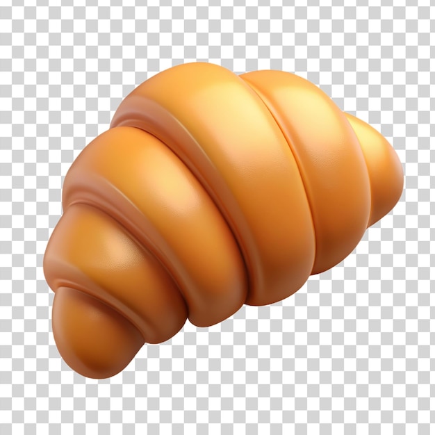 PSD 3d croissant isolado em fundo transparente