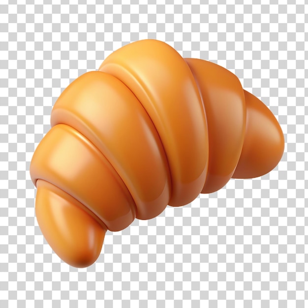 PSD 3d croissant isolado em fundo transparente