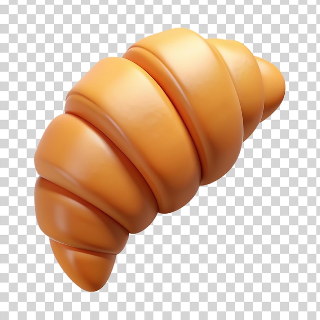 PSD 3d croissant isolado em fundo transparente