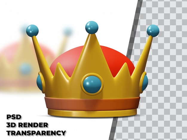 3D Crown with Transparency Background