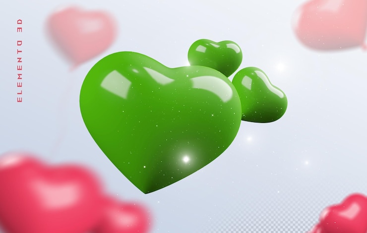 PSD 3d cuore 3d amore 3d come