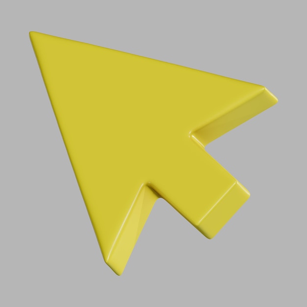 3D cursore mouse freccia bianca