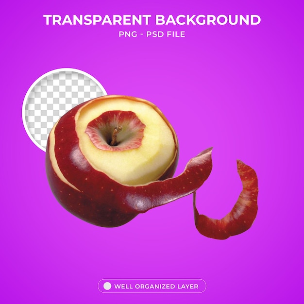 3d Cut apple