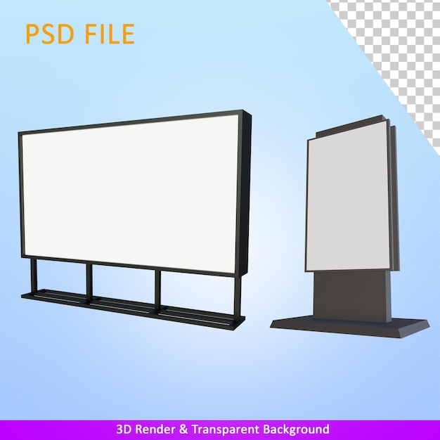 PSD 3d-darstellung außenwerbung