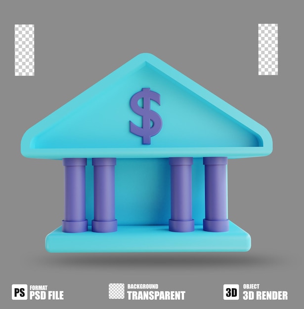 PSD 3d-darstellung bank 3