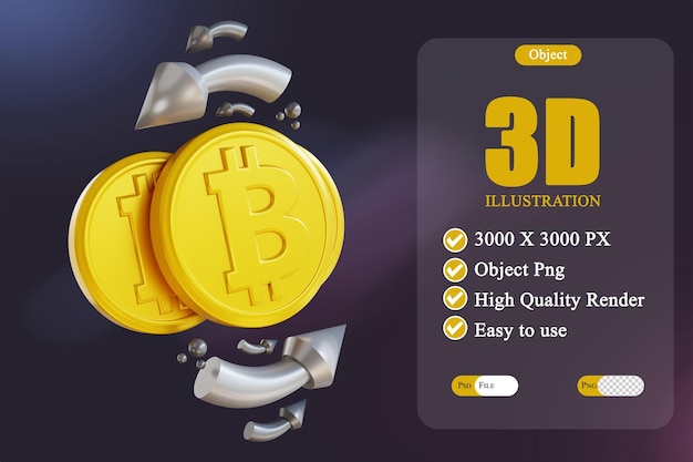 3D-Darstellung Bitcoin-Bargeldumlauf 2