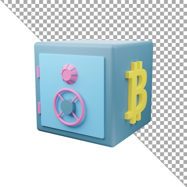 3D-Darstellung Bitcoin Tresor