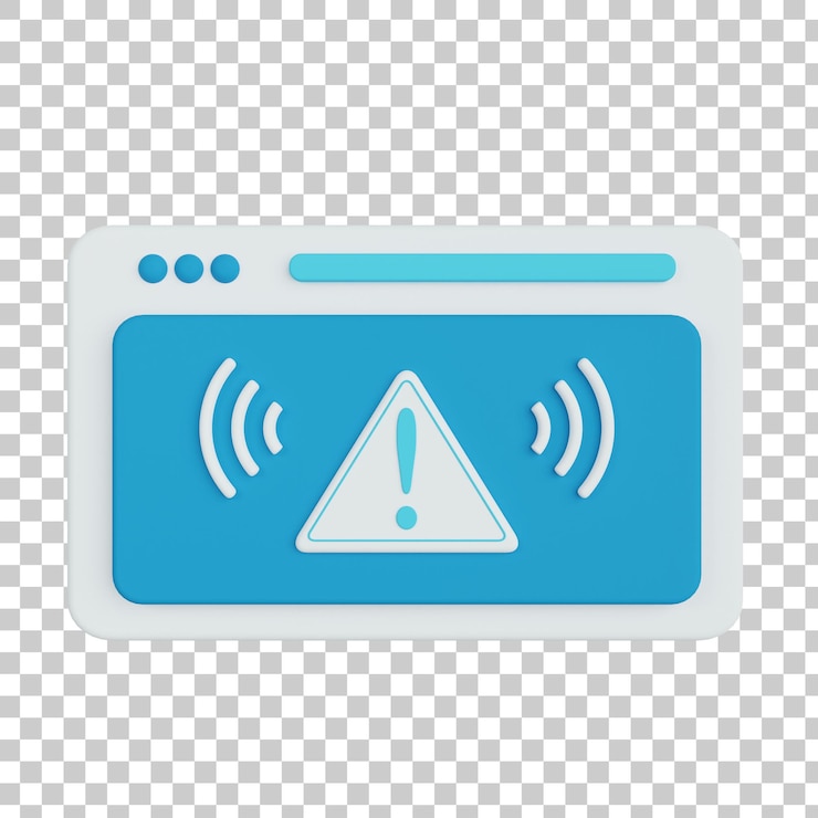 PSD 3d-darstellung der browsersicherheit