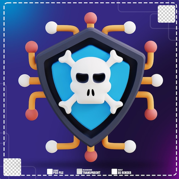 3D-Darstellung der Cybersicherheit 2