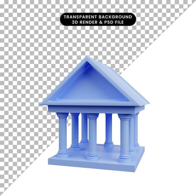 3D-Darstellung der einfachen Symbolanwaltsikone