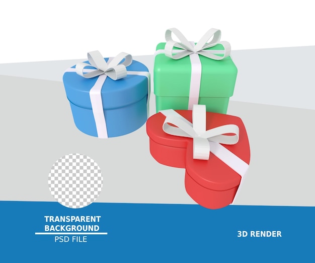 3d-darstellung der geschenkbox