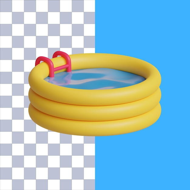 3D-Darstellung der Pool-Sommer-Ikone