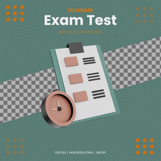 PSD 3d-darstellung der prüfungstestzeit