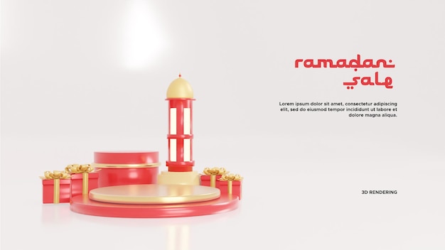 3D-Darstellung der Ramadan-Podiumsmoschee