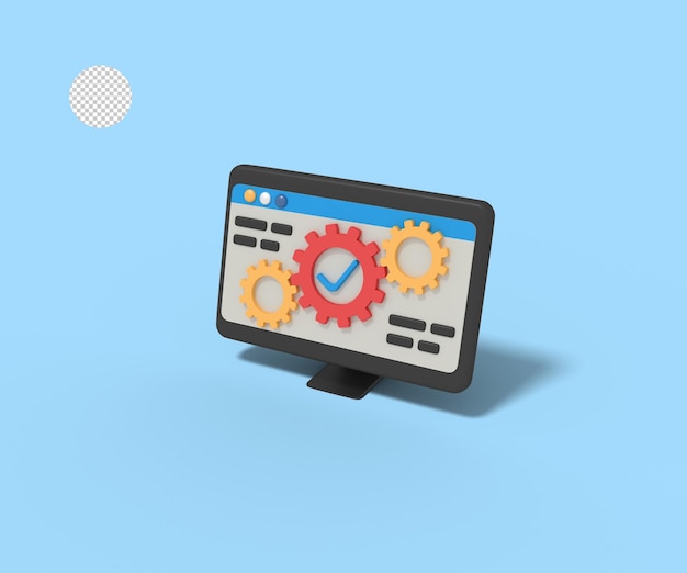 3D-Darstellung der vorgenommenen App-Einstellungen