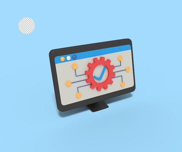 3D-Darstellung der vorgenommenen App-Einstellungen