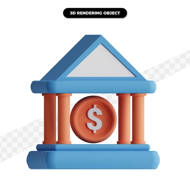 3D-Darstellung des Bankgebäudes