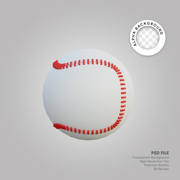 3D-Darstellung des Baseballballs