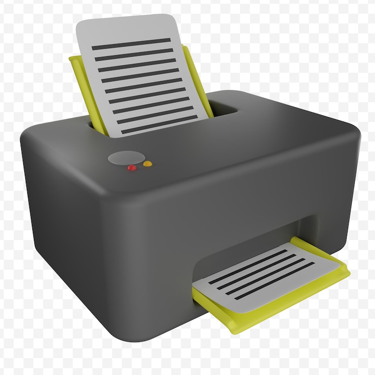PSD 3d-darstellung des druckers