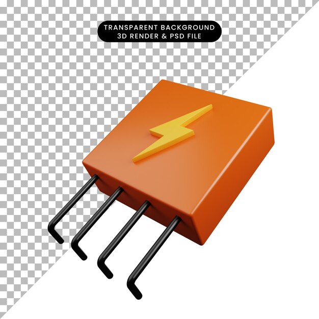 PSD 3d-darstellung des elektrowerkzeugs