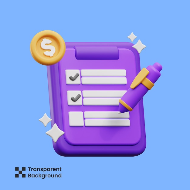 3D-Darstellung des Finanzmanagement-Symbols