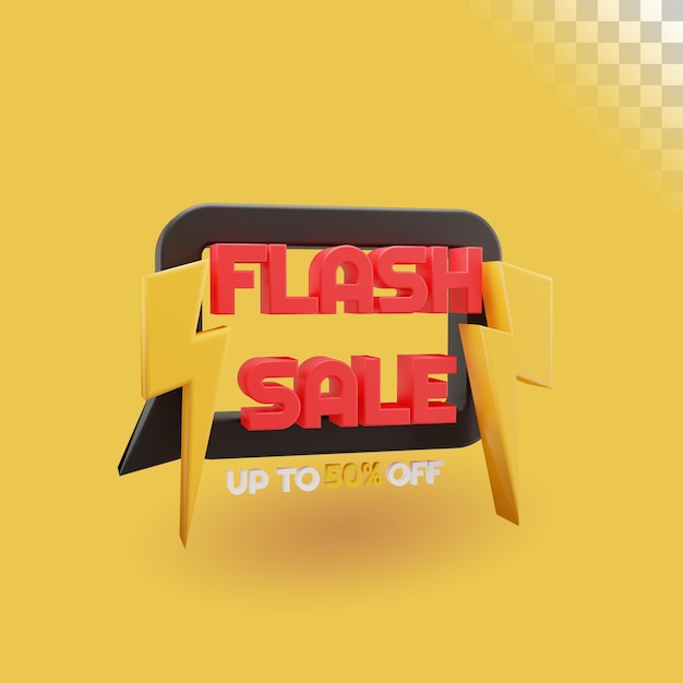 3D-Darstellung des Flash-Verkaufs